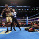 Deontay Wilder knocking out Bermane Stiverne in the first round during their rematch for Wilder’s WBC heavyweight title at the Barclays Center in Brooklyn, N.Y., on Nov. 4, 2017 (Al Bello/Getty Images)